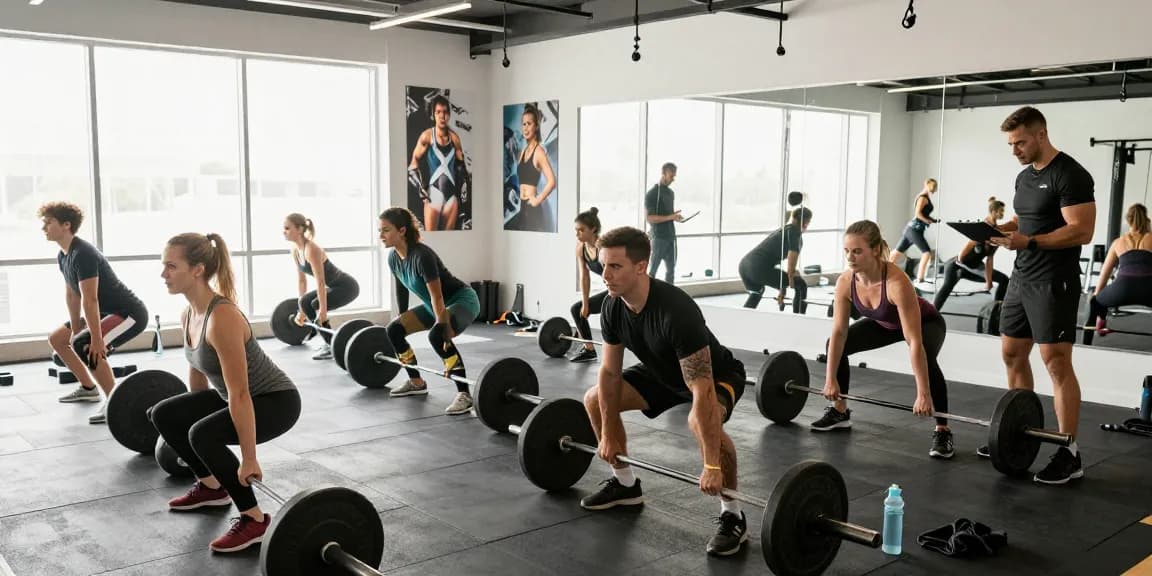 Körperbuilder, die in einer gemeinsamen Trainingseinheit im Steroidshop-Fitnessstudio trainieren