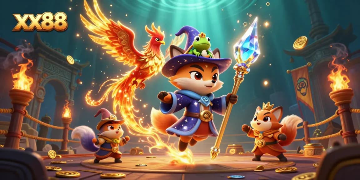Play exciting games at xx88 with stunning characters and vibrant casino elements.