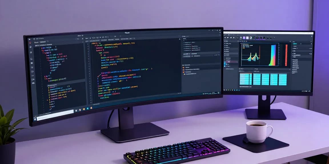 GO8 com platform interface in a modern development workspace with cybersecurity software and cloud computing solutions.