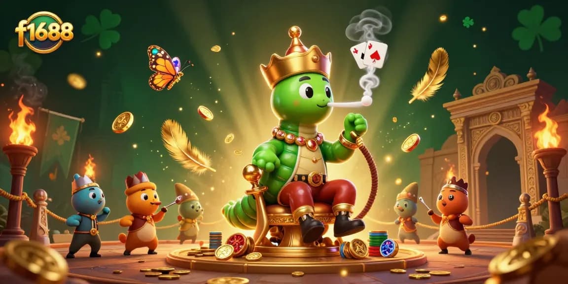 Experience thrilling wins at f1688 casino while engaging with colorful gaming symbols and dynamic elements in a captivating illustration.