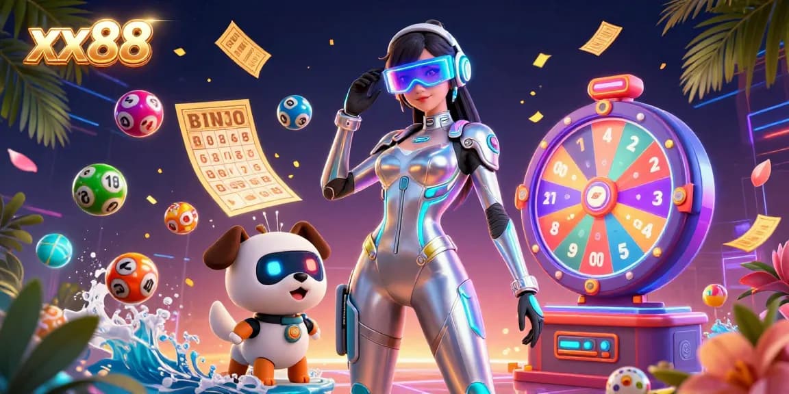 Experience the thrill of xx88 with vibrant lottery games and exciting casino dynamics showcased in a stunning scene.