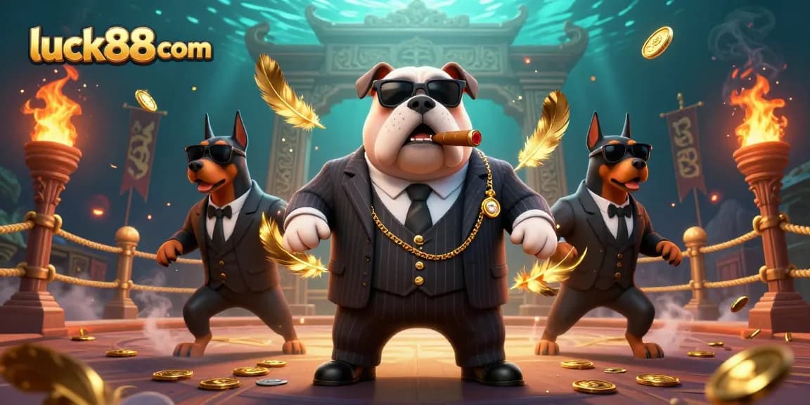 Experience luck88com's thrilling games with our lively casino-themed illustration.