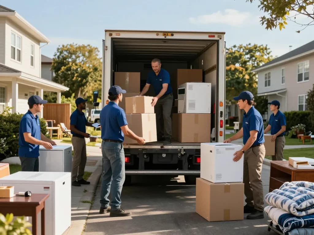Zuverlässiges umzugsunternehmen Hannover-Team packt effizient für einen stressfreien Umzug.