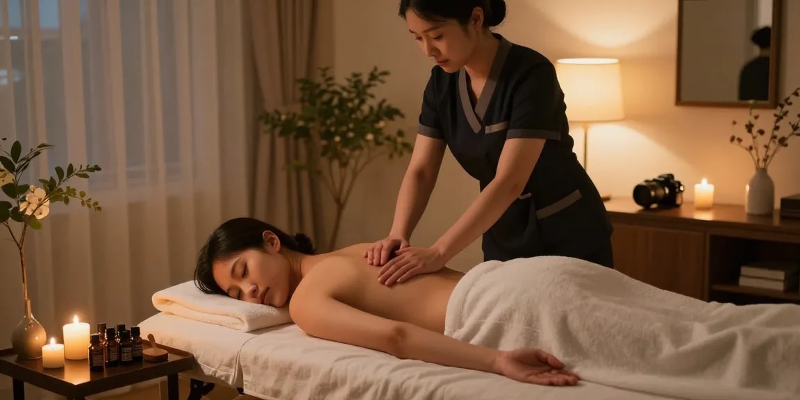 Experience premium 서울출장안마 services in a serene, luxurious home setting.