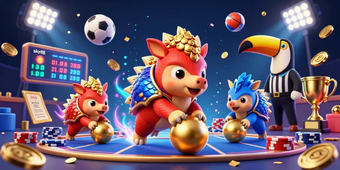 Engage with thrilling sports action at sky88, where colorful pangolins bowl through poker chips and collect golden prizes.