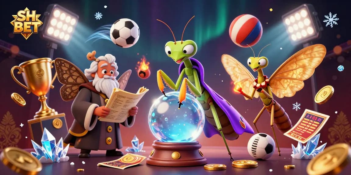 SH BET players enjoying a dynamic 3D casino scene filled with vibrant sports elements and mystical characters.