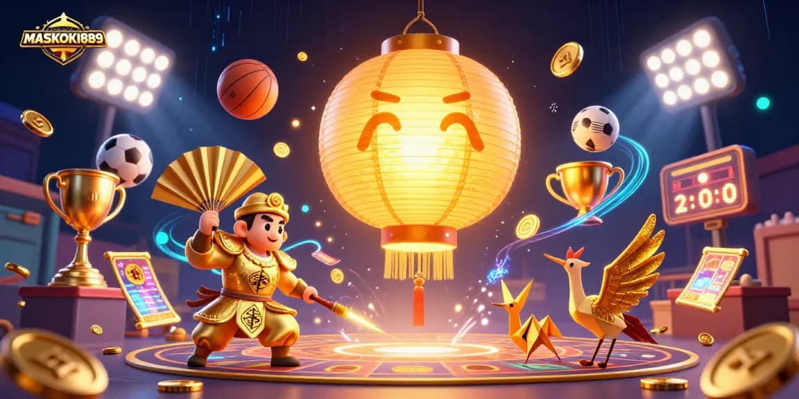 Betting on luck with MASKOKI889 in a vibrant casino scene full of excitement and winning opportunities.