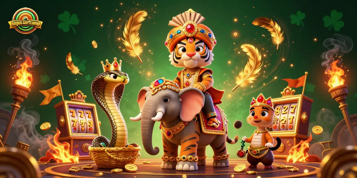 Exciting casino adventure at bagus-surfcamp, featuring slot reels and colorful characters in action