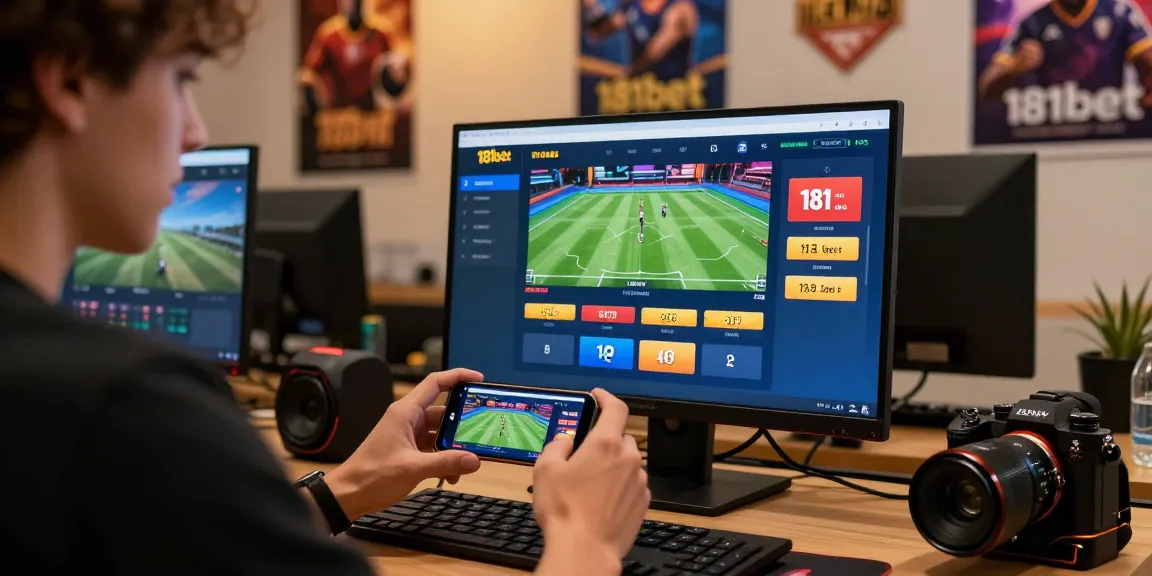 User engaging with 181bet online betting platform, placing bets on sports events on a smartphone.