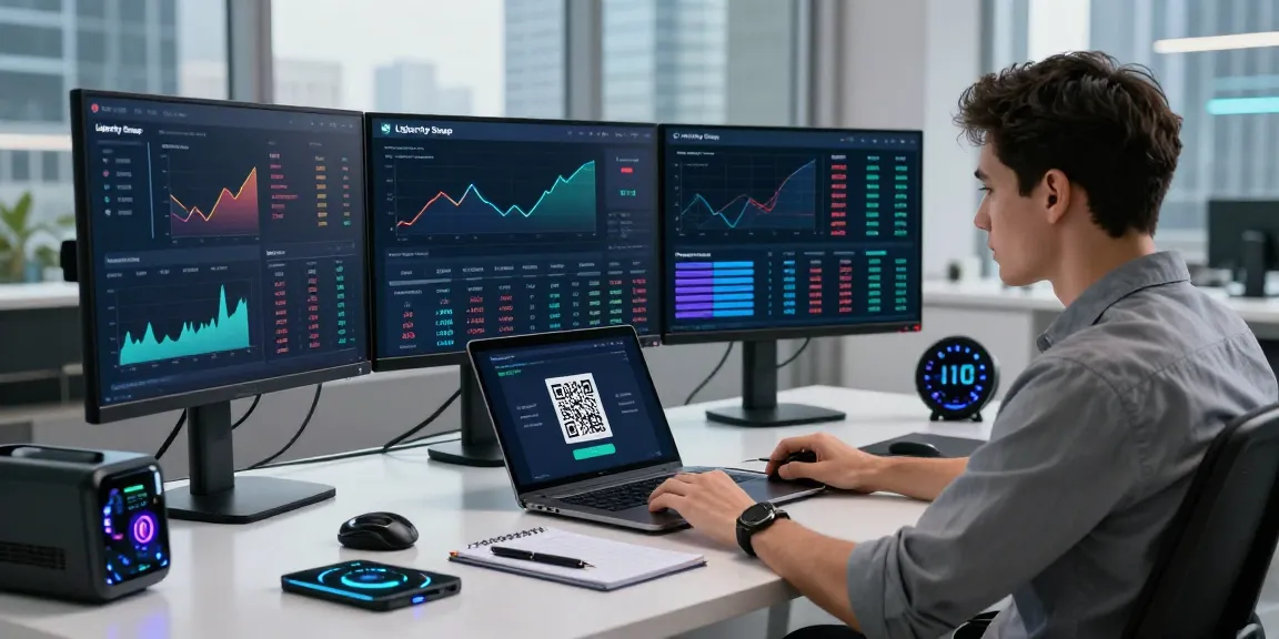 LibertySwap interface on multiple screens in a modern finance workspace highlighting cross-chain transactions.