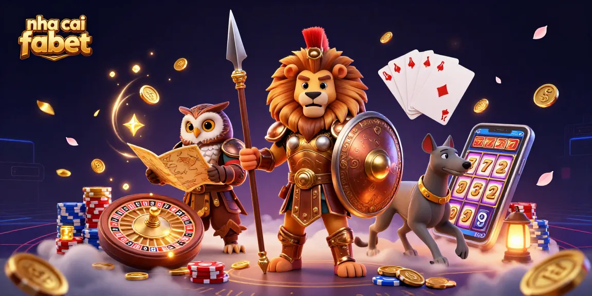 Experience excitement at nha cai fabet with a dynamic, colorful casino scene featuring iconic characters and gaming elements.