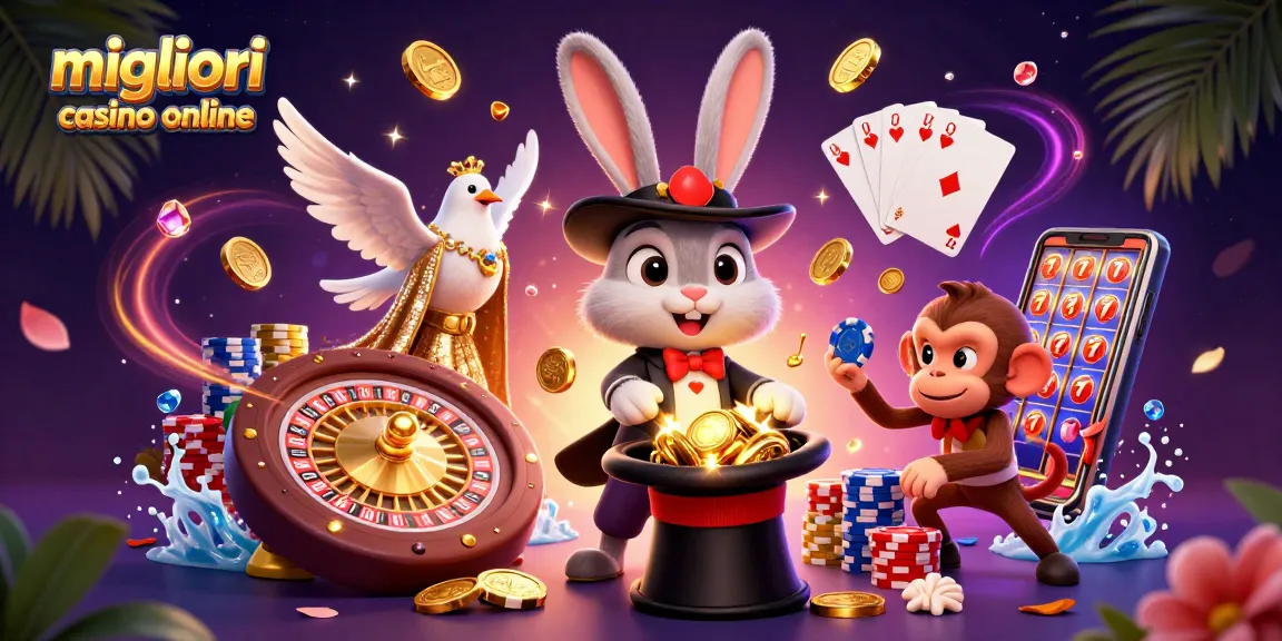 Gioca nei migliori casino online con il coniglio magico che offre vincite d'oro e divertimento.