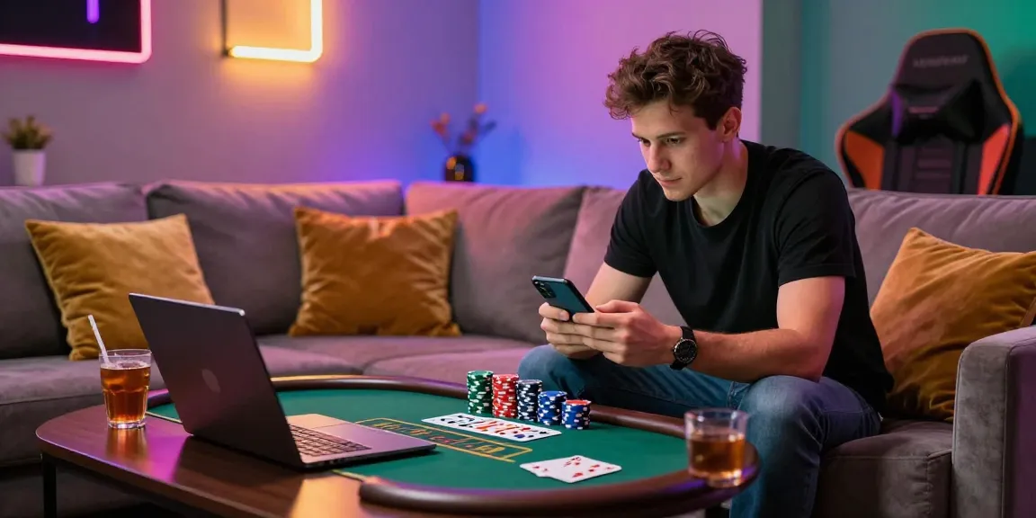UK players enjoying live dealer games at credit card casinos like https://euf.co.uk in a cozy evening setting.