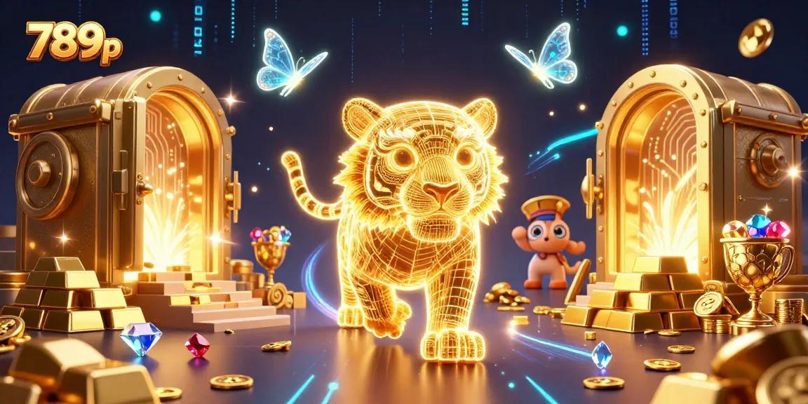 Engage in thrilling gameplay at 789p with a dazzling digital casino featuring a golden tiger.