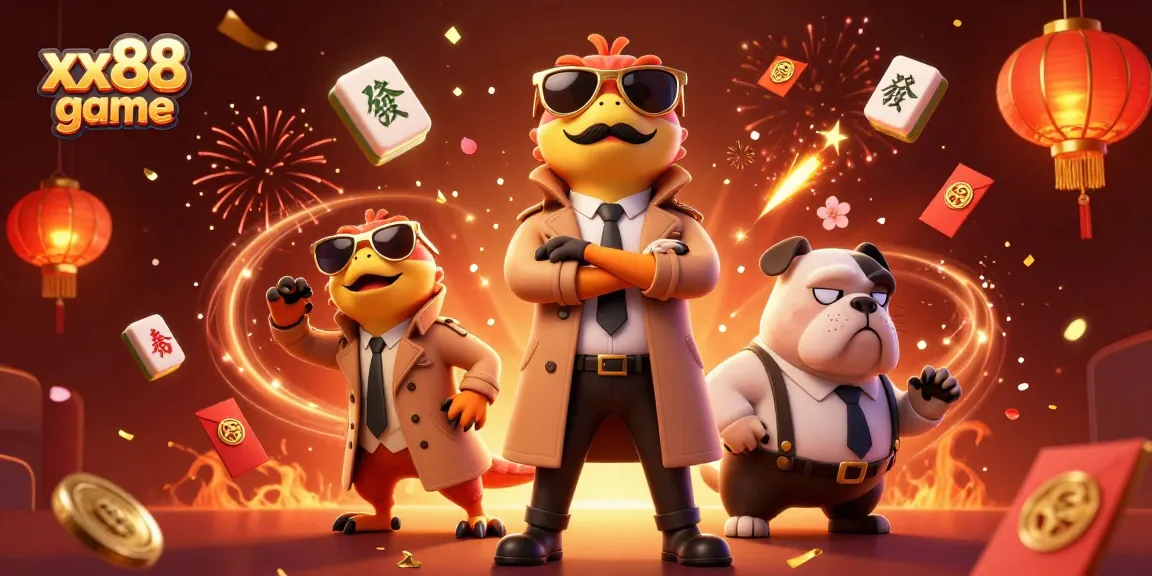 Experience the fun of xx88 game with whimsical cartoon raptors at a VIP casino lounge.