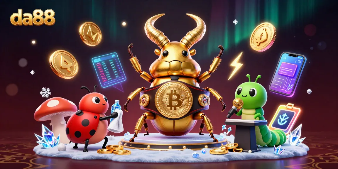 Engage in thrilling crypto gameplay with da88 under vibrant auroras and dynamic characters.