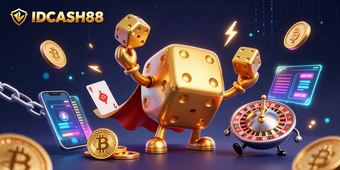 Experience thrilling action at IDCASH88 with dynamic golden dice and crypto elements.