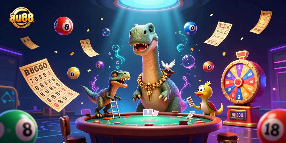 Experience thrilling gameplay at au88 with vibrant lottery balls and exciting gaming elements in a lively casino scene.
