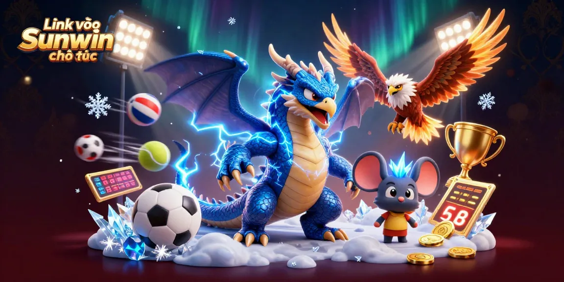 Boost your gaming experience with the dynamic "Link vào Sunwin chính thức" casino illustration featuring electrifying characters and elements.