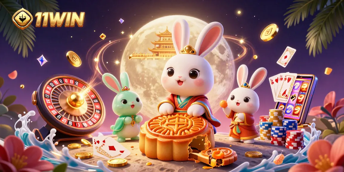 Experience thrilling gameplay with 11WIN while enjoying vibrant casino elements in a magical scene.