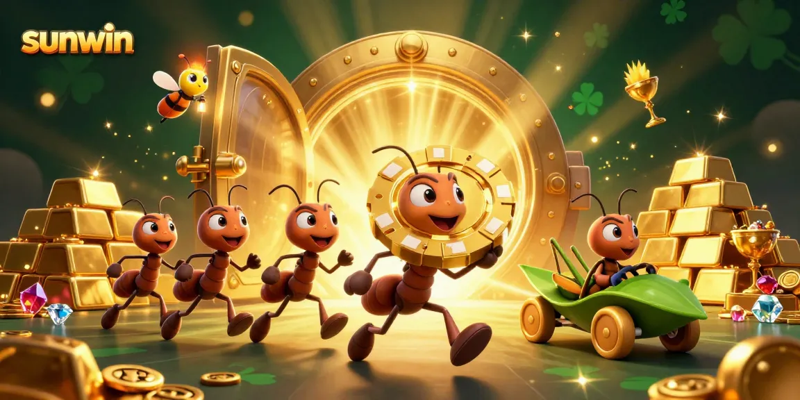 Experience thrilling wins at Sunwin with vibrant 3D casino illustrations highlighting unique characters and exciting game elements.