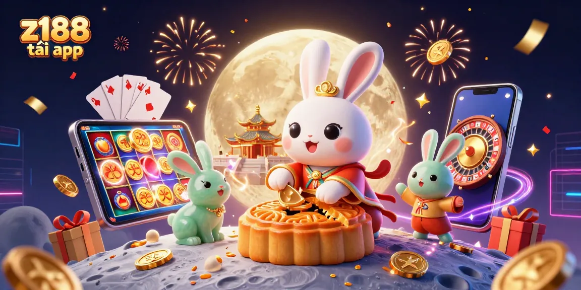 Experience z188 tải app through a vibrant 3D digital casino scene filled with fun and excitement.