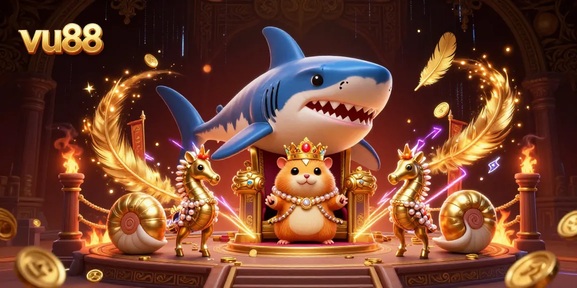 vu88 invites players to experience a thrilling game world led by a hamster king in a vibrant 3D casino