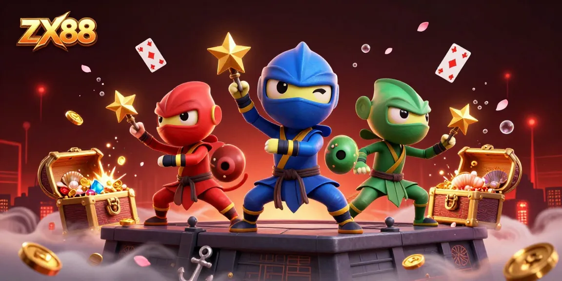 Engage in thrilling gameplay at ZX88, where ninja chameleons embrace the excitement of online slots and gaming.