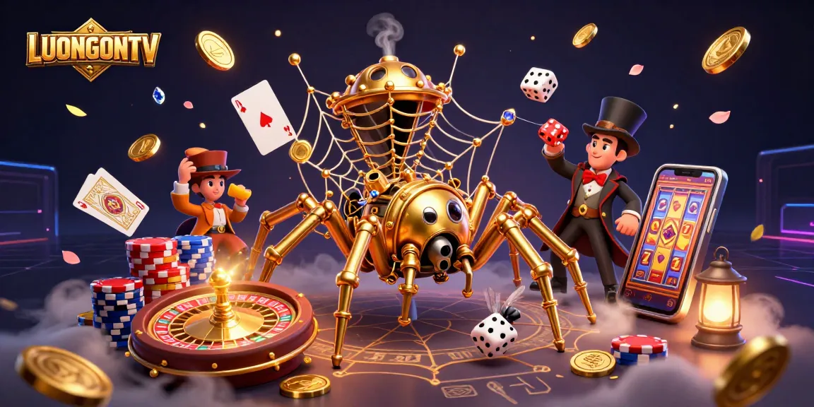 LUONGSONTV captivates with an enchanting steampunk scene, integrating lively gambling elements seamlessly.