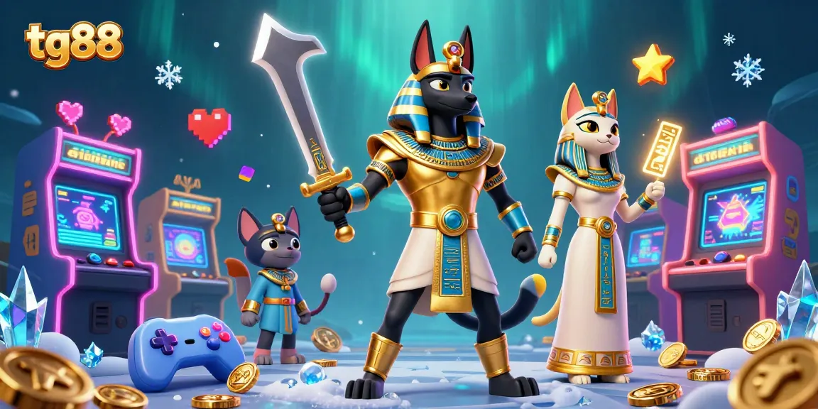 Experience exhilarating gameplay with tg88, featuring dynamic underwater arcade elements and ancient Egyptian characters.
