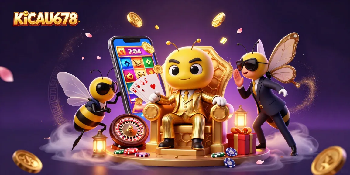 KICAU678 players enjoy immersive gaming with vibrant casino characters in a dynamic scene