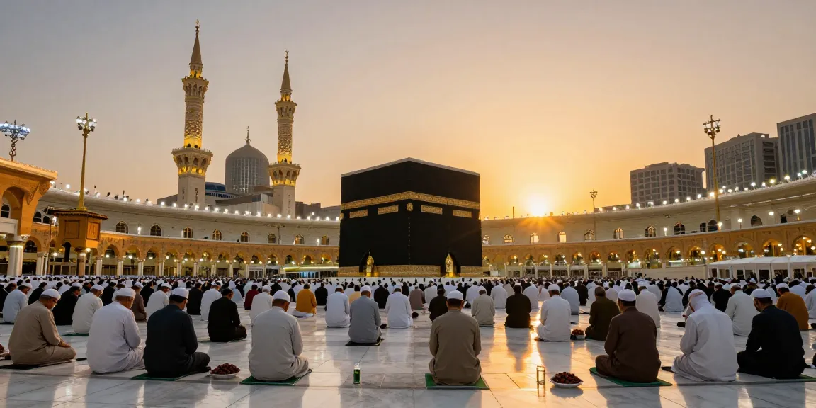 A breathtaking scene of Umroh Ramadhan at Masjidil Haram, showcasing spirituality and devotion during this special journey.