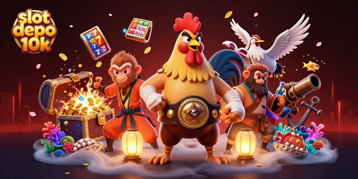 Spin the reels for a winning jackpot at slot depo 10k with vibrant casino characters!
