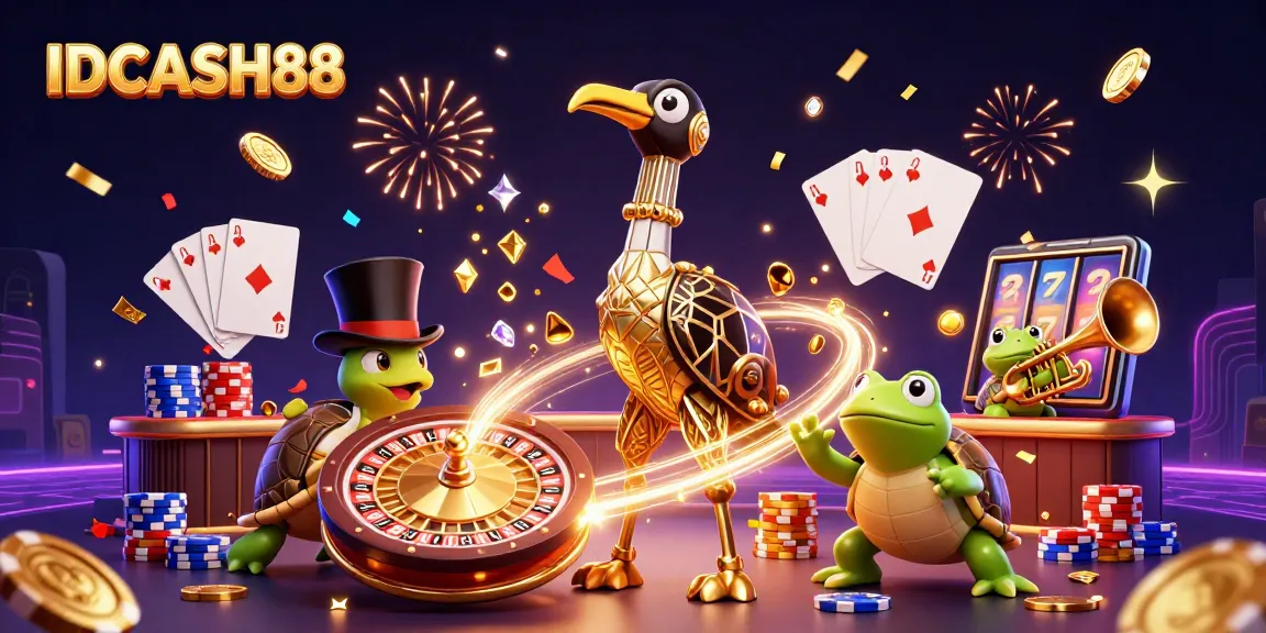 IDCASH88 delivers a festive gambling atmosphere with vibrant characters and dynamic casino elements.