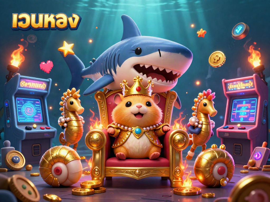 Win big with เว็บตรง as the golden hamster king leads a vibrant 3D casino adventure.