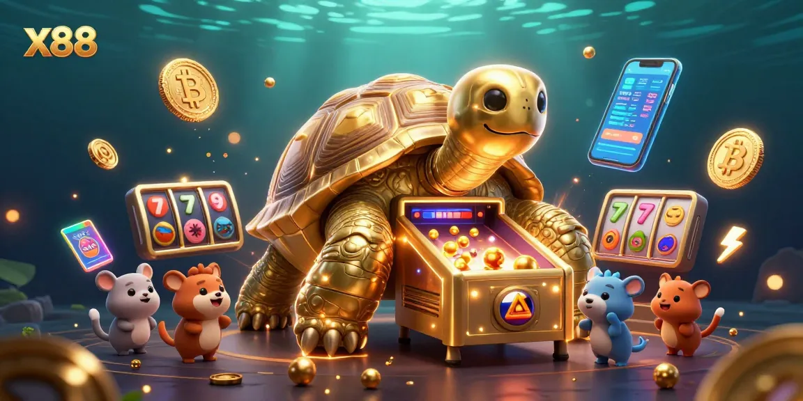 Watch exciting game plays at x88 with 3D games featuring slot reels and crypto elements