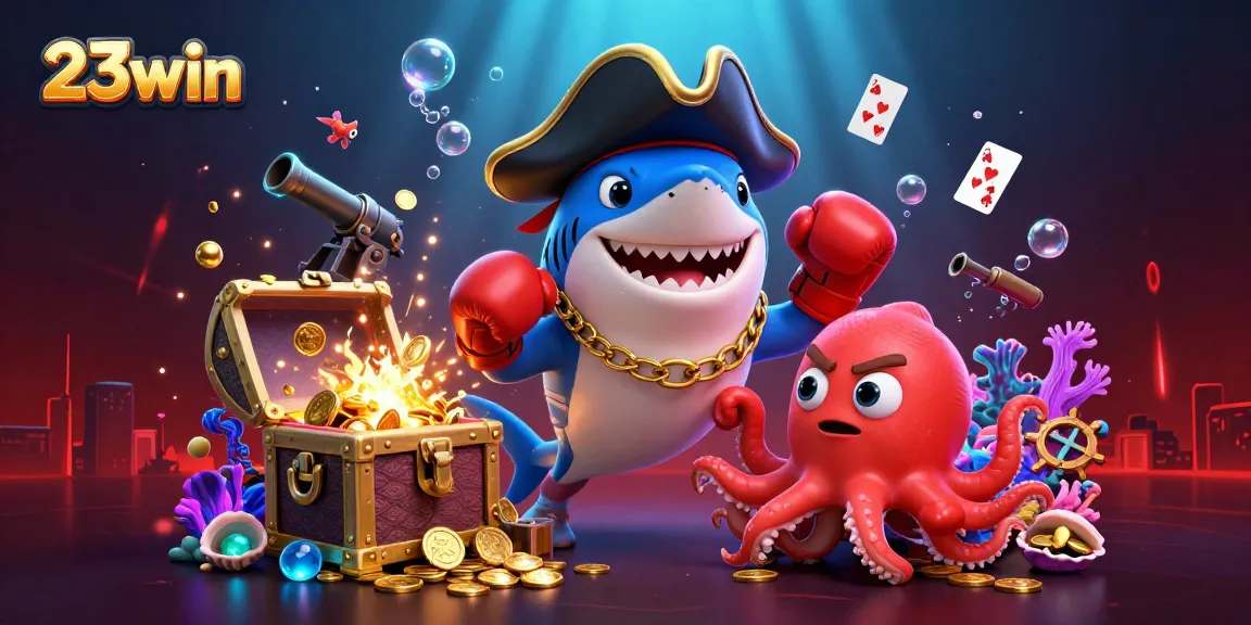 Engage in exciting gameplay at 23win with a thrilling underwater casino adventure featuring unique 3D characters.