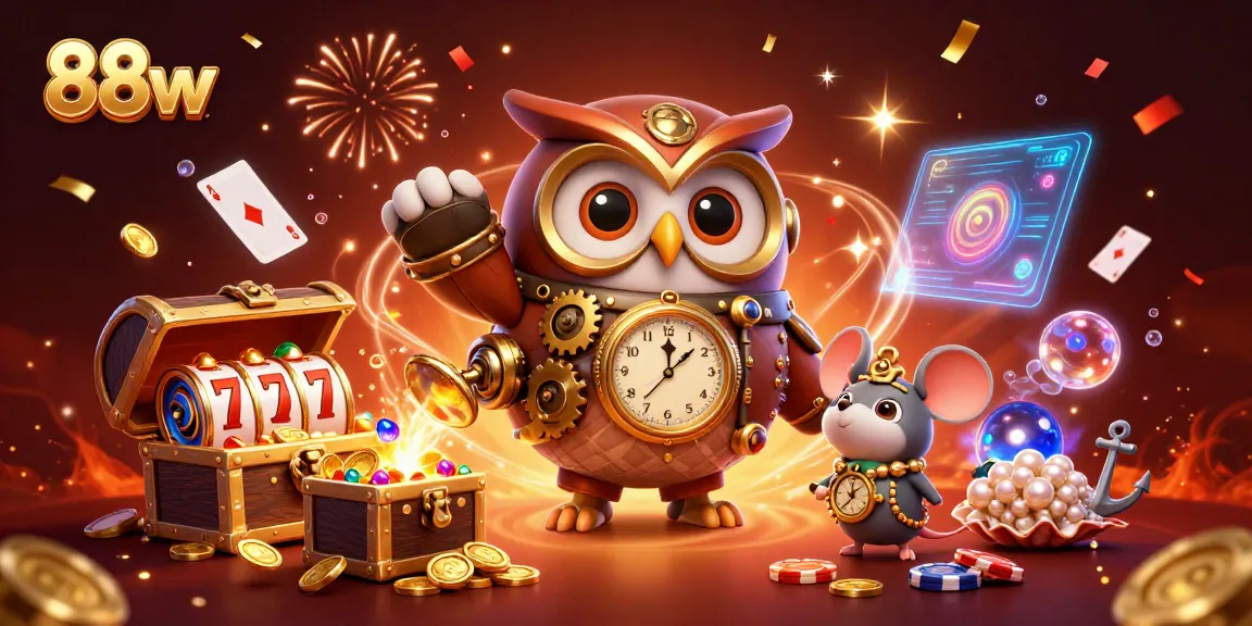 Immerse yourself in 88vv's thrilling world with steampunk owl and casino-themed wonders.