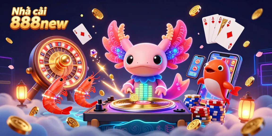 Experience the excitement of Nhà cái 888new with vibrant 3D casino characters and games.