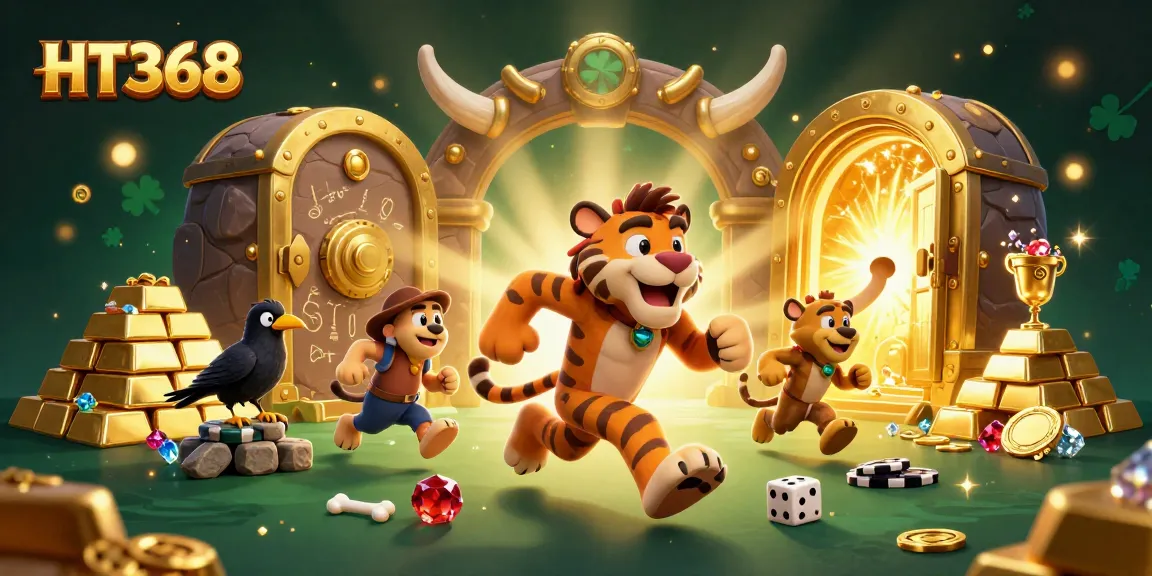 Engage in thrilling casino action at HT368 with caveman duo and shimmering treasures.