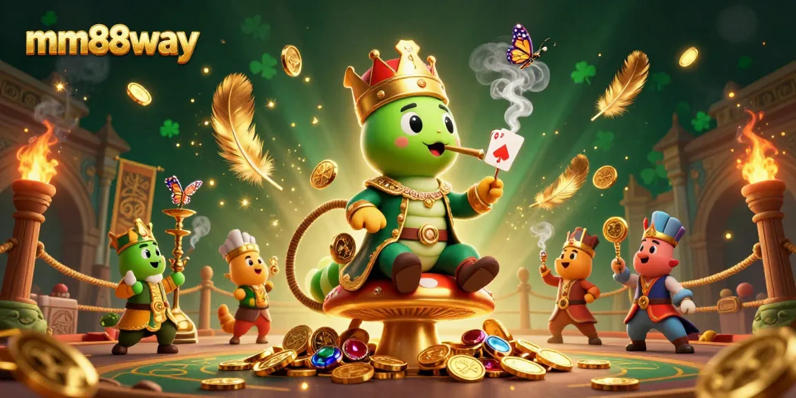 Experience the excitement of mm88way with vibrant gaming scenes featuring slot symbols and dynamic visuals.