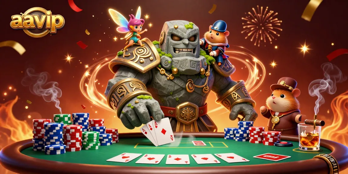 Engage in thrilling poker action with AAVIP’s dynamic casino characters and immersive gameplay elements.