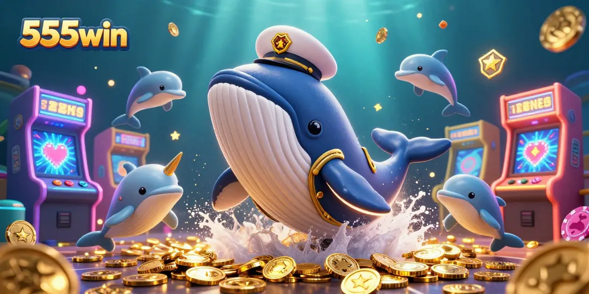 Experience immersive gaming at 555win with colorful characters and vibrant casino elements.
