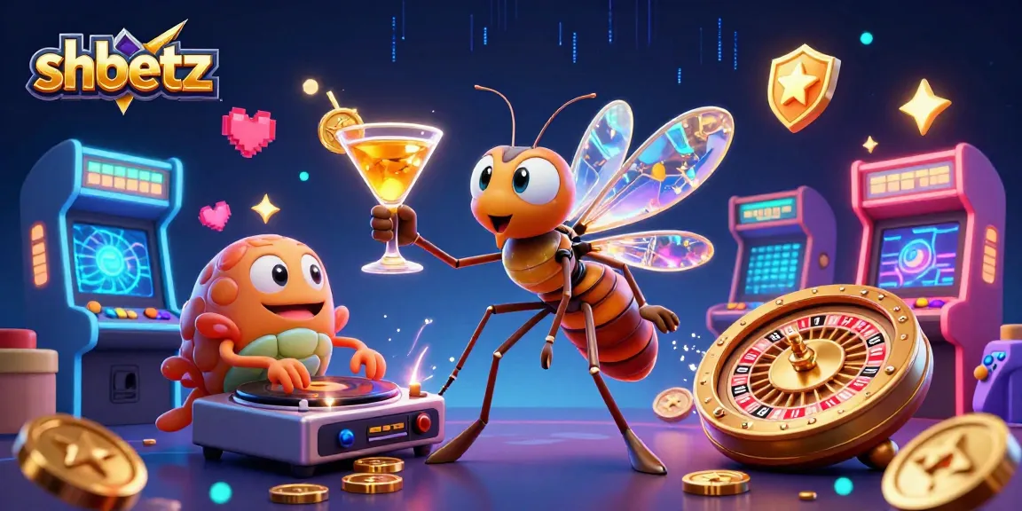 Experience shbetz in this vibrant 3D illustration featuring casino elements and gaming excitement.