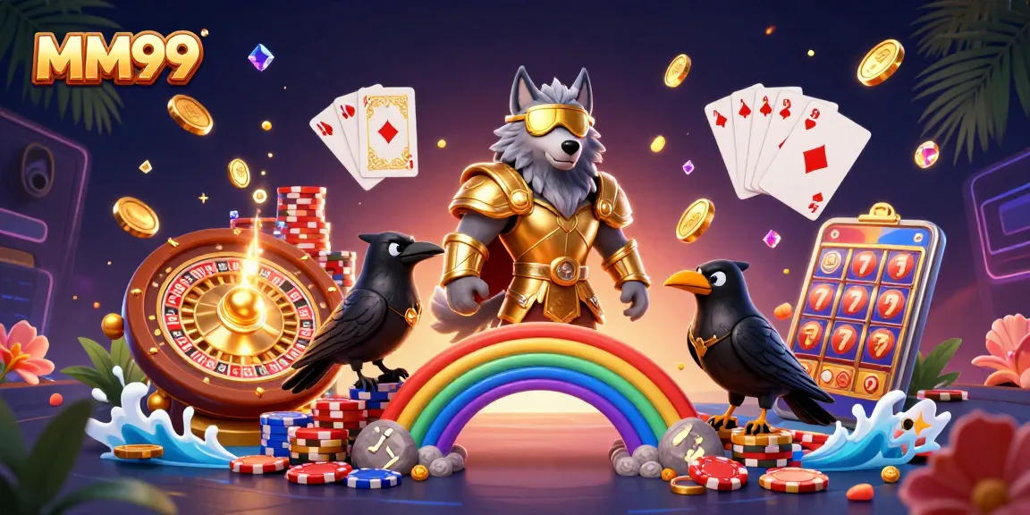 Experience thrilling gameplay at MM99 casino with dynamic characters and vibrant casino elements.