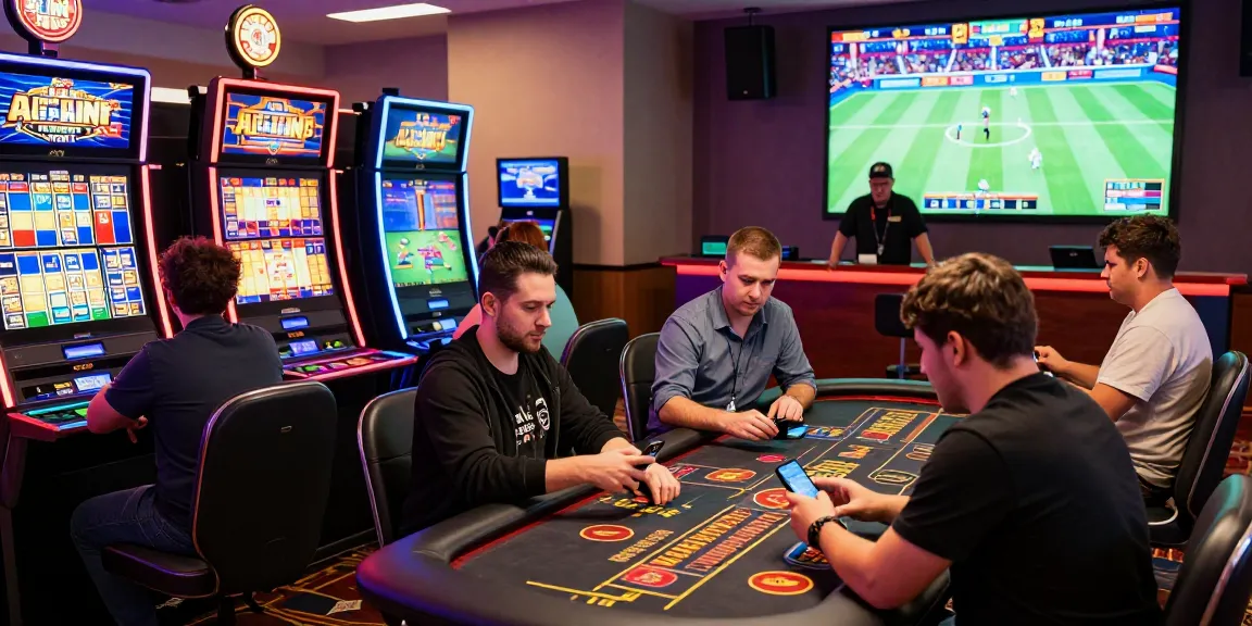 Exciting Azarlatino online casino scene with players enjoying slots, live dealers, and virtual sports