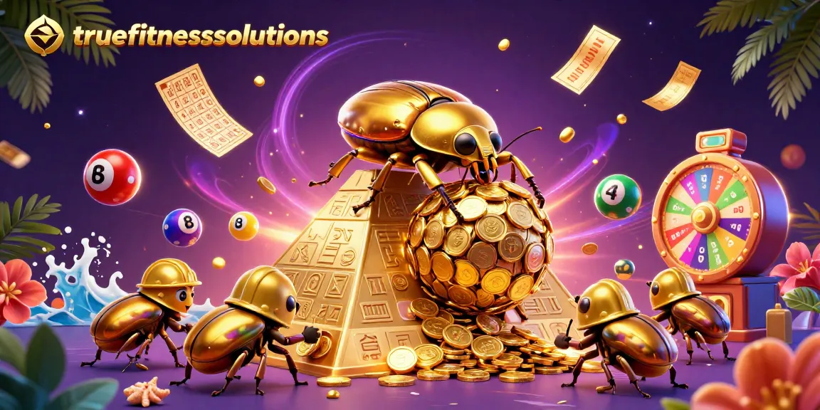 Engage with truefitnesssolutions as you explore a vibrant 3D casino scene filled with golden wins and dynamic lottery elements.