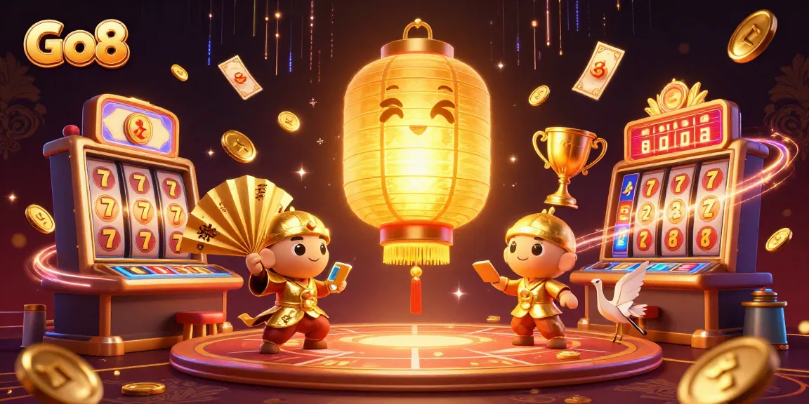 Engage with Go8's exciting slots and jackpots, featuring vibrant visuals and dynamic game elements.