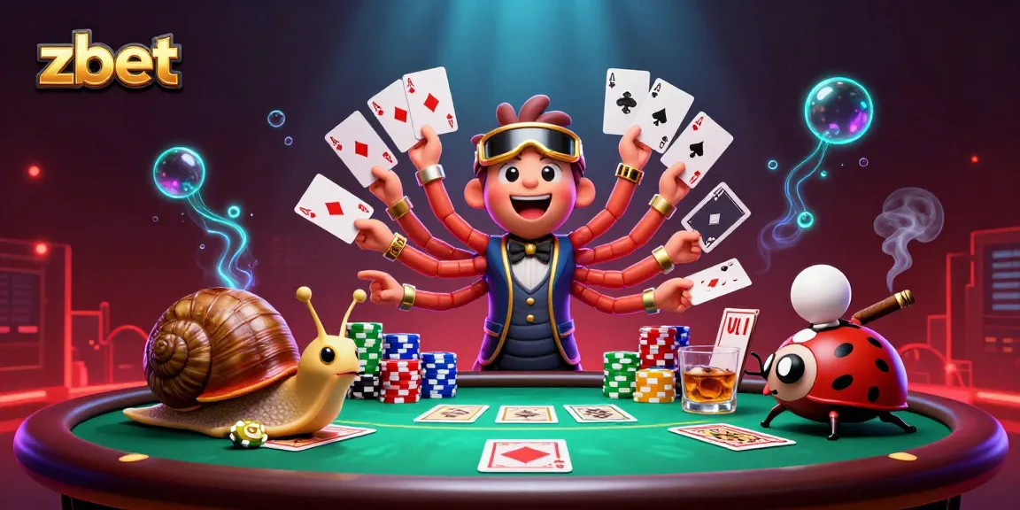 Experience thrilling poker action with zbet's unique 3D characters and vibrant imagery.