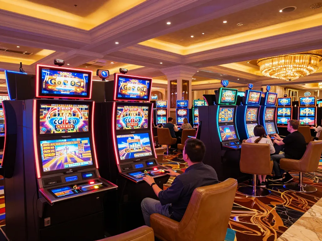 Experience the thrill of Go 99 at vibrant slot machines surrounded by excitement